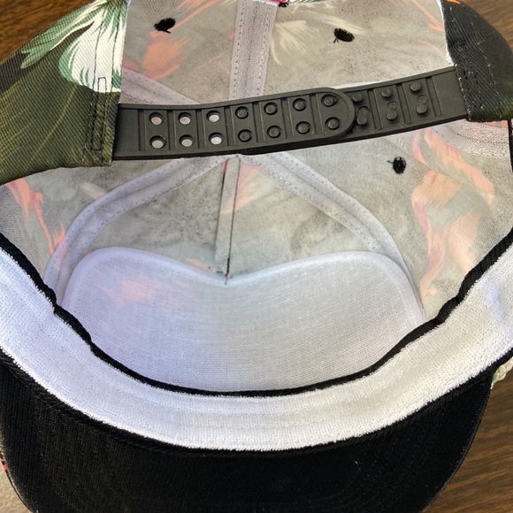 Vintage snapback trucker hat landstar inway san sun Hawaiian floral - Picture 8 of 9